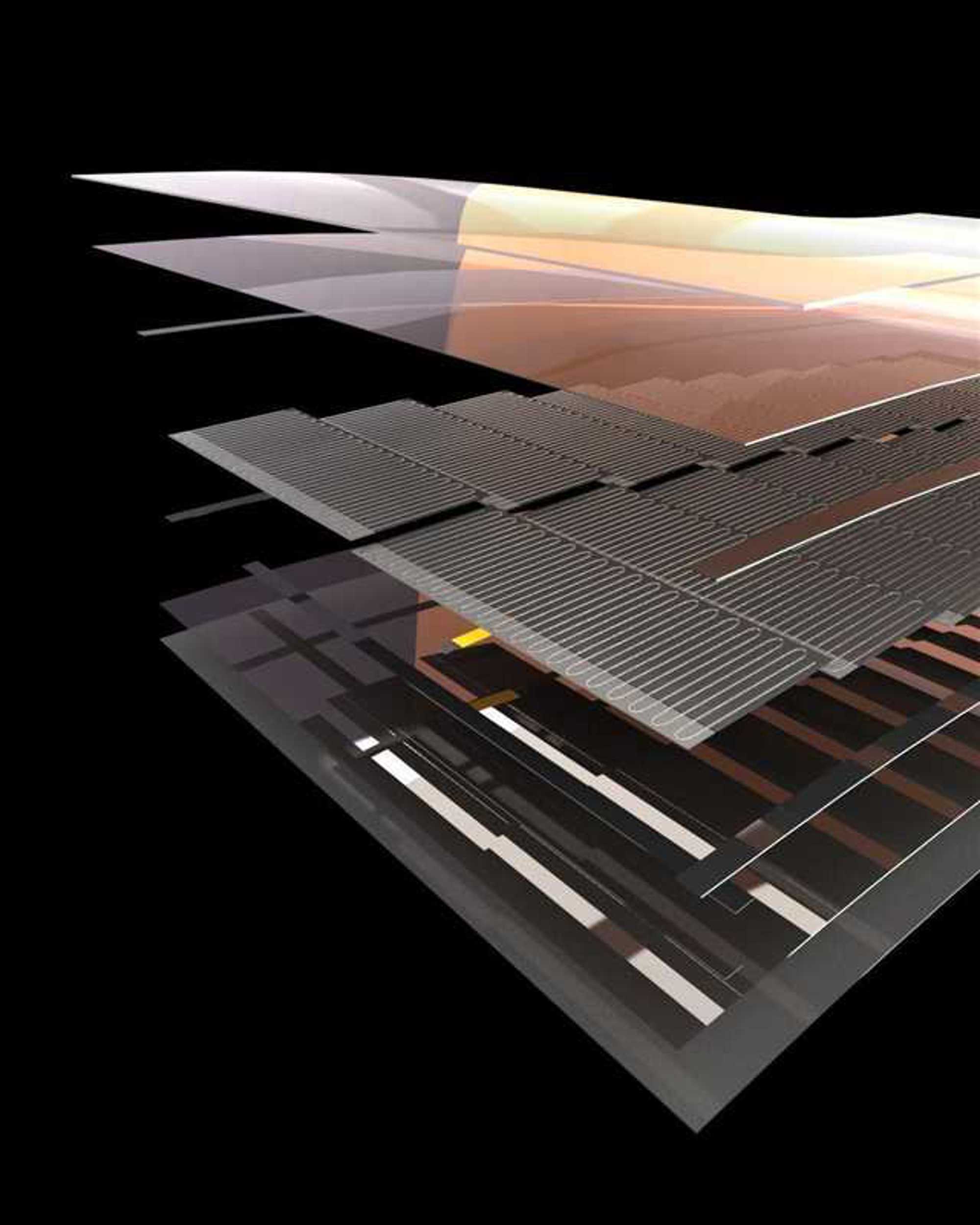 Dwarsdoorsnede zonnecellen Solliance